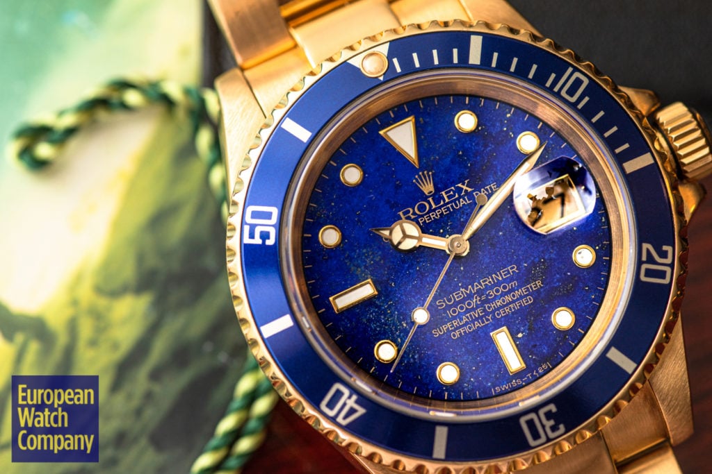 New Noteworthy Rare Rolex Lapis Lazuli Rolex Submariner 16618